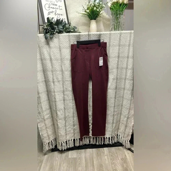 Yogipace,Belt Loops,Women's Regular Straight Leg Yoga Dress Pants Size Small NWT - Picture 2 of 8